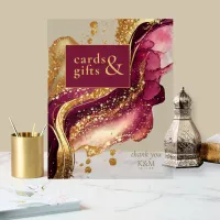 Abstract Sparkling Cards & Gifts Wine Red ID1018 Acrylic Sign