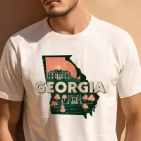 Retro Travel Iconic Georgia Graphic T-Shirt