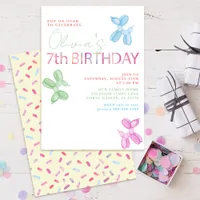 Pop On Over 7th Birthday Invite