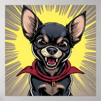 Funny Crazy Chihuahua   Poster