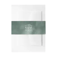 Watercolor Wedding Table Green ID654 Invitation Belly Band