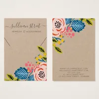 Kraft Floral Necklace Display Card