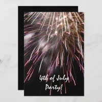 Fireworks Fourth of July Party Invitation