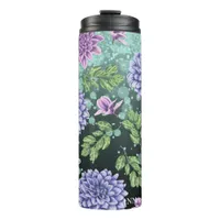 *~* Floral Glitter Succulent Girly Thermal Tumbler