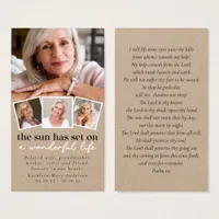 KRAFT Funeral Prayer Card Multi Photo Collage