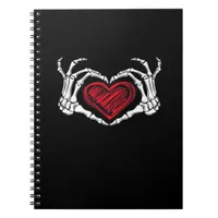 Heart Hands Skeleton Notebook