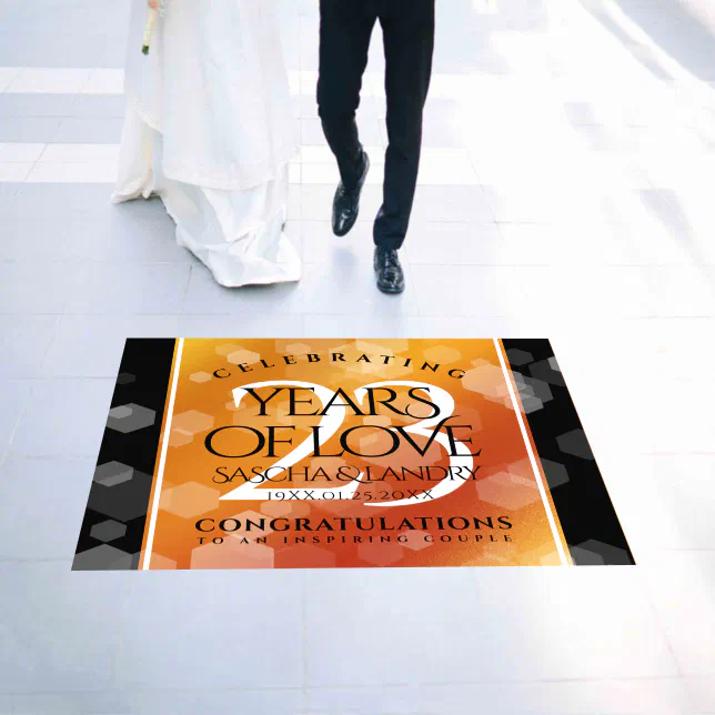 Elegant 23rd Imperial Topaz Wedding Anniversary Floor Decals