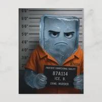 A Block of Ice Charged With Murder Postcard