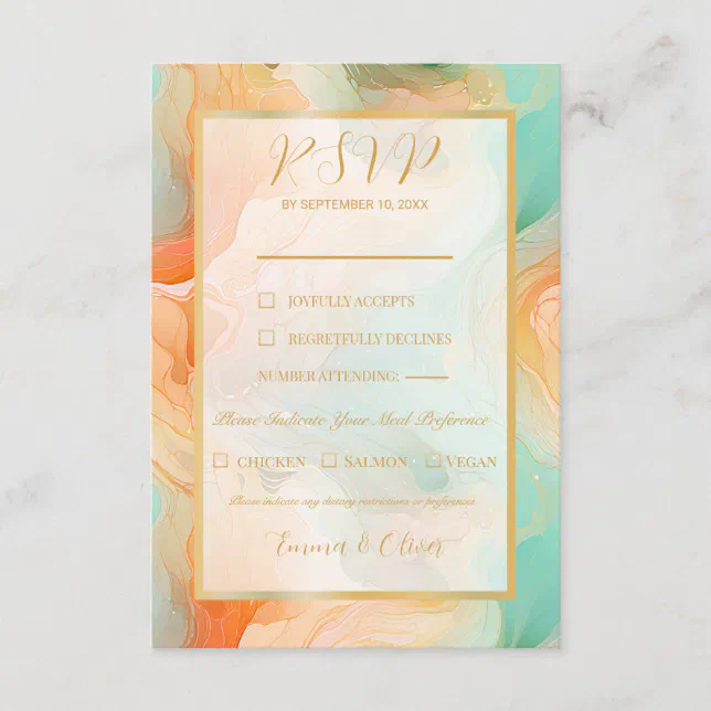 Marble seamless rsvp  enclosure card