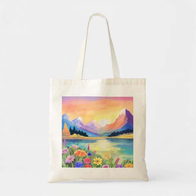 Dreams by the Mountains Lake Sanctuary Tote Bag