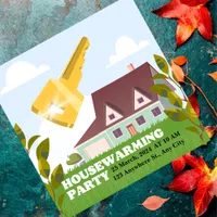 Brown Modern Housewarming Party Invitation