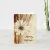 Dried Wheat Grains and Daisy Flower Lammas Day  Card