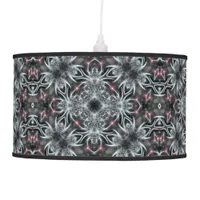 Silver Fantasy Fractal Geometric Art Lamp Shade