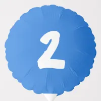 2nd Birthday Party Bright Blue with 2 Age Number Balloon