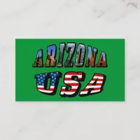 Arizona Picture and USA Flag Text Business Card