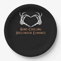 Halloween Haunted Heart Skeletal Bone Chilling Cla Paper Plates