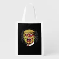 Trumpkin Retro Halloween   Grocery Bag