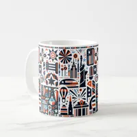 4th of July Generative Pattern Coffee Mug