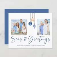 Budget Seas Greetings Shell Ornament Holiday Photo