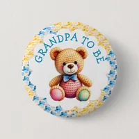 Stuffed Animals  | Grandpa to Be Baby Shower Button