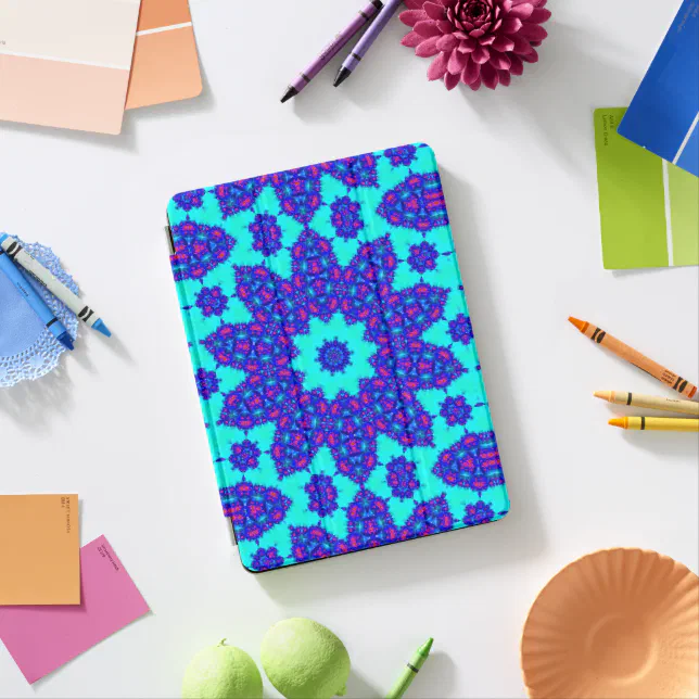 Magic Blue kaleidoscope flourished iPad Pro Cover