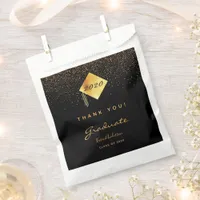 Graduation party black purple thank you 2025 favor bag