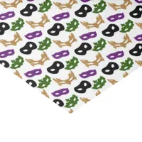 Mardi Gras Mask Purple Green Faux Gold Black Tissue Paper