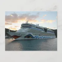 AIDAluna Cruise Ship in Road Town on Tortola Postcard