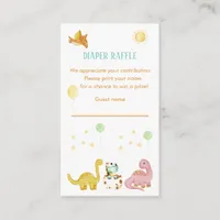 Dinosaur Baby Shower  Enclosure Card