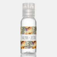 Watercolor Autumn Flowers Monogram Hand Sanitizer