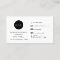 Logo Modern Minimalist Social Media Icons Business Card