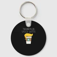 Trumpkin Spice Latte Funny Donald Joke Pumpkin Spi Keychain