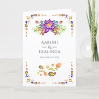 Paisley Floral Indian Wedding Program