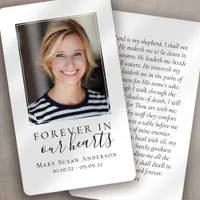 Forever in Our Hearts Memorial Card