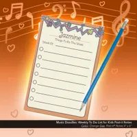 Music Doodles: Weekly To-Do List for Kids Post-it Notes