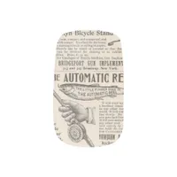 Vintage Newspaper Ads Minx Nail Art