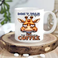 Hilarious Giraffe Illustration for Giraffe Lovers Mug