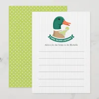 Margs Mallards & Matrimony Quacktails Bachelorette Advice Card
