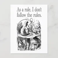 As a Rule I Don't Follow the Rules Postcard