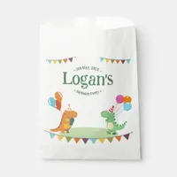 Cute Cartoon Dinosaur Birthday Party Favor Bag