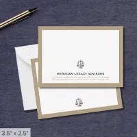 Modern Scales of Justice Note Card