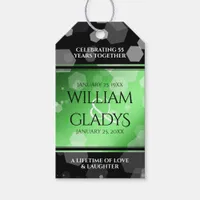 Elegant 20th 38th 55th Emerald Wedding Anniversary Gift Tags