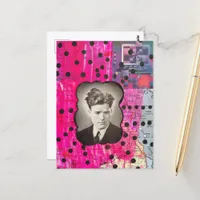 The Man With Bad Hair Collage Postcard