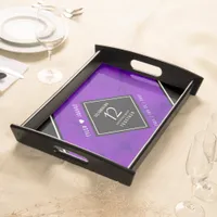 Elegant 12th Silk Wedding Anniversary Celebration Serving Tray