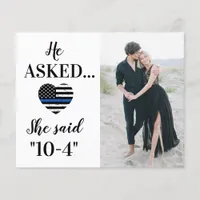 Police Law Enforcement Wedding Photo Save The Date