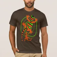 Cool Gecko Lizard Colourful Graphic Print T-Shirt