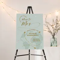 Travelling From Miss To Mrs Script Bridal Shower Foam Board