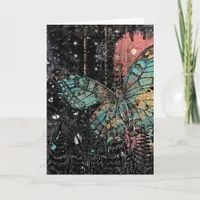 Butterfly Grunge, Birthday Card