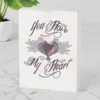 You Have My Heart Pink  Wooden Box Sign