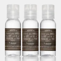 Christian Bible Verse Typography Rustic Wood Hand Sanitizer